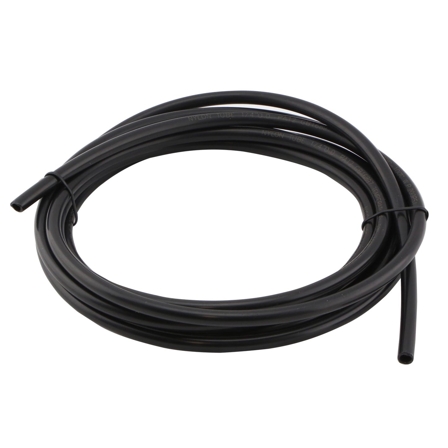 1/4" Nylon Pushloc Tubing Black - 3 meters
