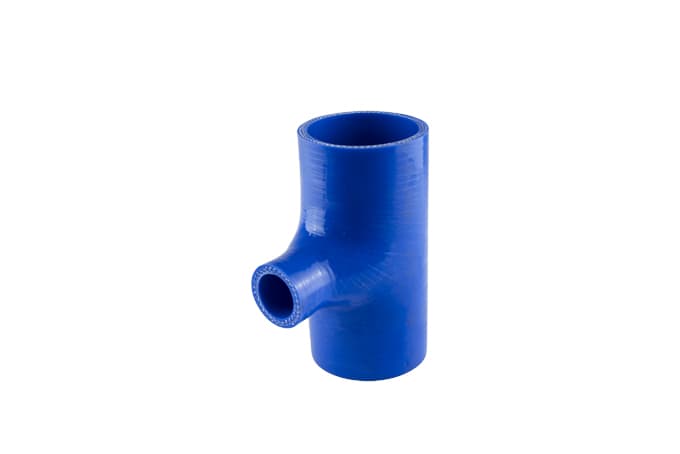 Hose Tee 2.50" ID 1.00" spout - Blue