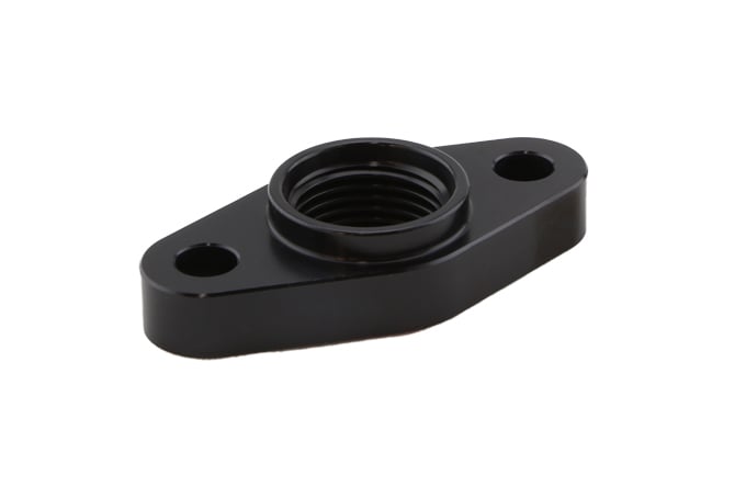 Billet AN-10 orb Turbo Drain adapter with Silicon O-ring. 52mm Mounting Holes - T3/T4 style fitment