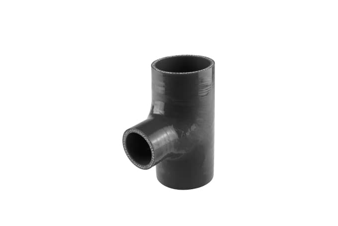 Hose Tee 2.50" ID 1.5" spout - Black