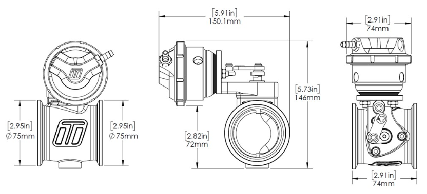 Turbosmart Pneumatic StraightGate50 | TS-0565-1762