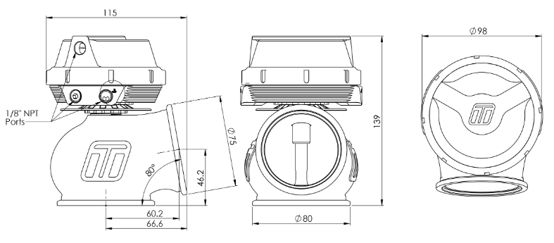 Turbosmart GenV PowerGate60 14PSI (Sleeper) | TS-0555-1015
