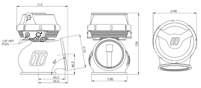 Turbosmart GenV PowerGate60 14PSI (Sleeper) | TS-0555-1015