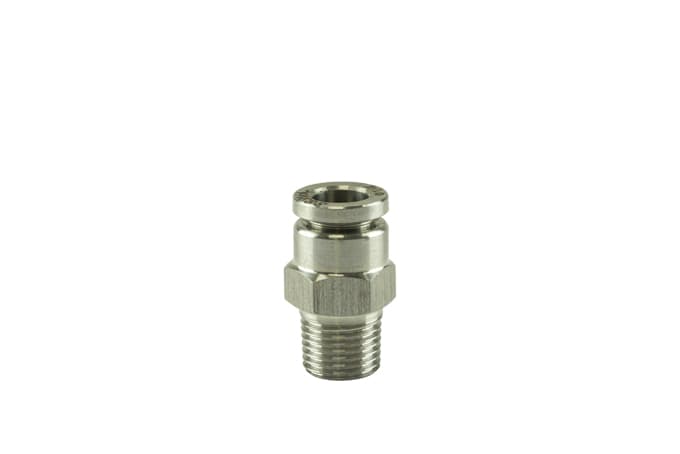 1/8" NPT to Straight 1/4" pushloc stainless steel