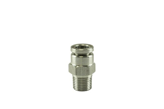 1/8" NPT to Straight 1/4" pushloc stainless steel