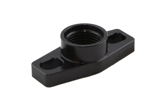 Billet AN-8 orb Turbo Drain adapter with Silicon O-ring. 38 - 44mm slotted hole center - small frame universal fit.